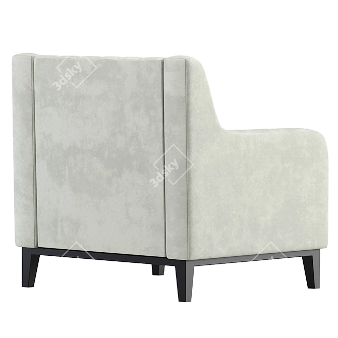 Velvet Modern Armchair: Stylish and Elegant 3D model image 3
