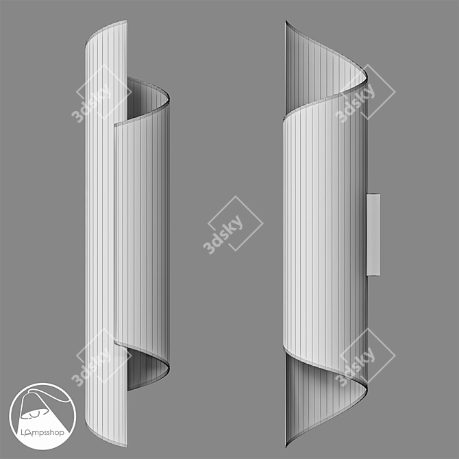 Helix Sconce: Postmodern Elegance 3D model image 2