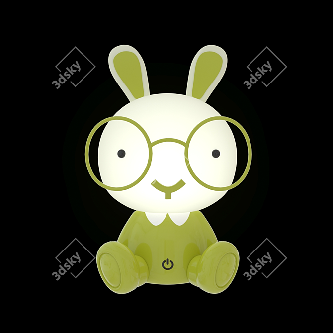 Rabbit Night Light Lamp 3D model image 3