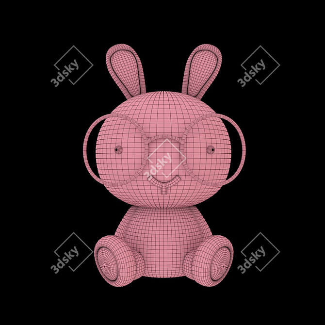 Rabbit Night Light Lamp 3D model image 5