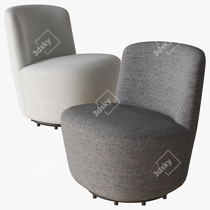 Eichholtz Doria: Swivel Chair 3D model image 2