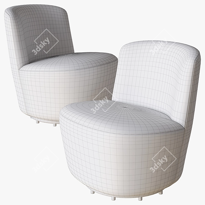 Eichholtz Doria: Swivel Chair 3D model image 4