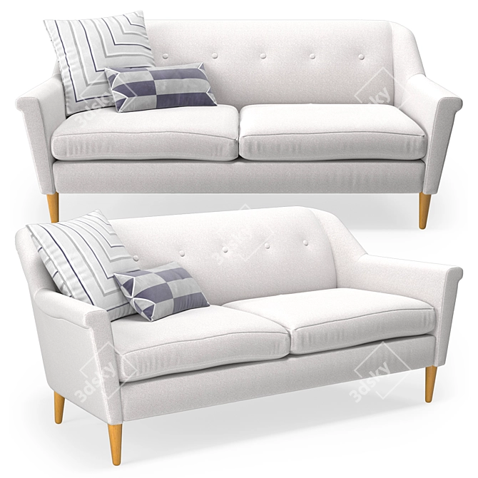 Modern Finn Sofa: Stylish, Comfortable, and Contemporary 3D model image 2