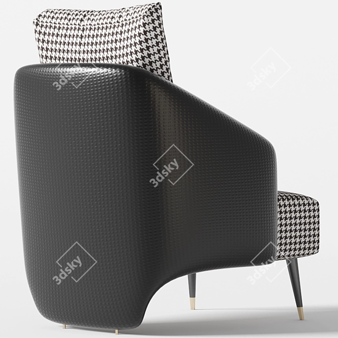 Elegant Brigitte Armchair: Handmade Italian Luxury 3D model image 2