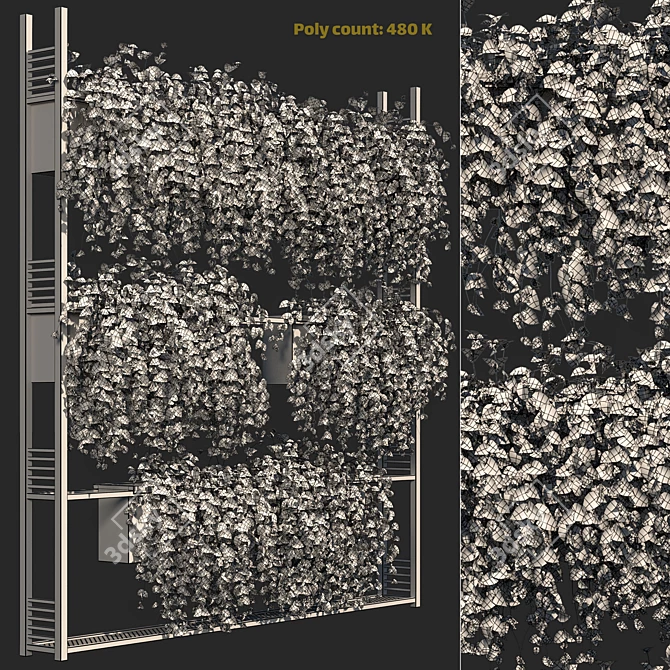 Metal Shelf Planter Set - Vol3 3D model image 4