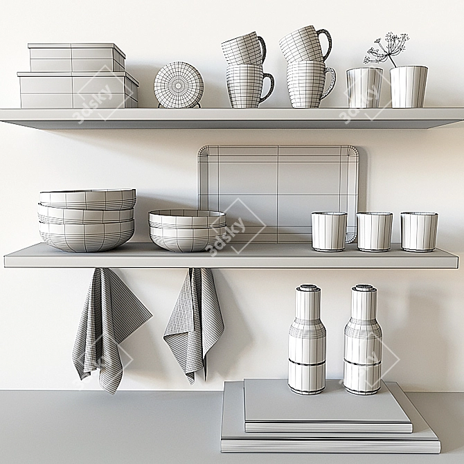 Kitchen Delight Decor Set 3D model image 5