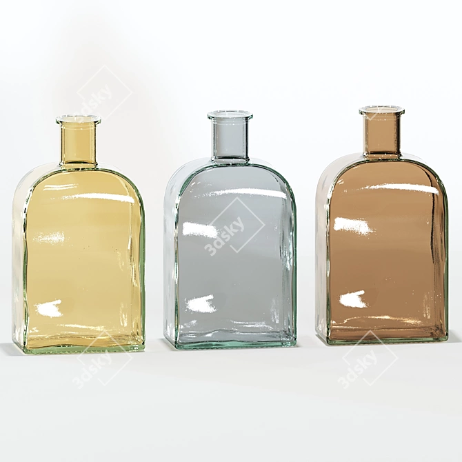 ZARA HOME Recycled Glass Bottle 3D model image 1