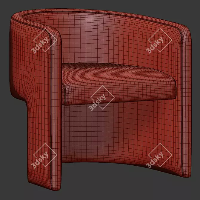 Elegant Martinique Armchair: 2013 Version 3D model image 5