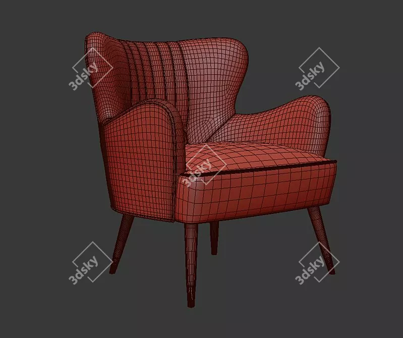 Sleek Babe Armchair: Modern Comfort 3D model image 6