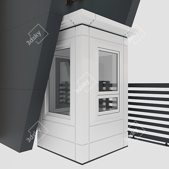 Modern Residential Entrance Group 3D model image 4