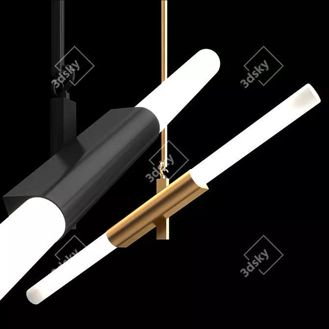 Elegant Agnes Pendant Light 3D model image 1