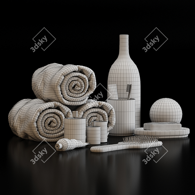 Luxury Bath Decor Set by Salvatori 3D model image 5