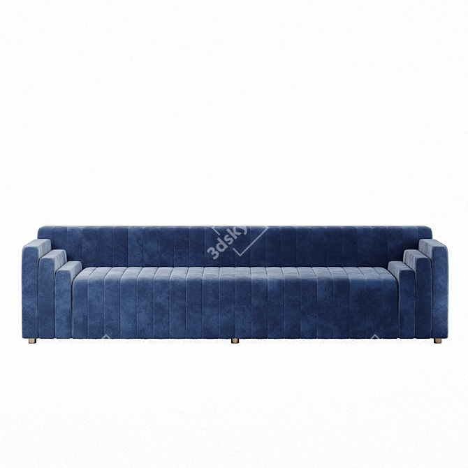 Imperial Velvet Sofa 3D model image 3