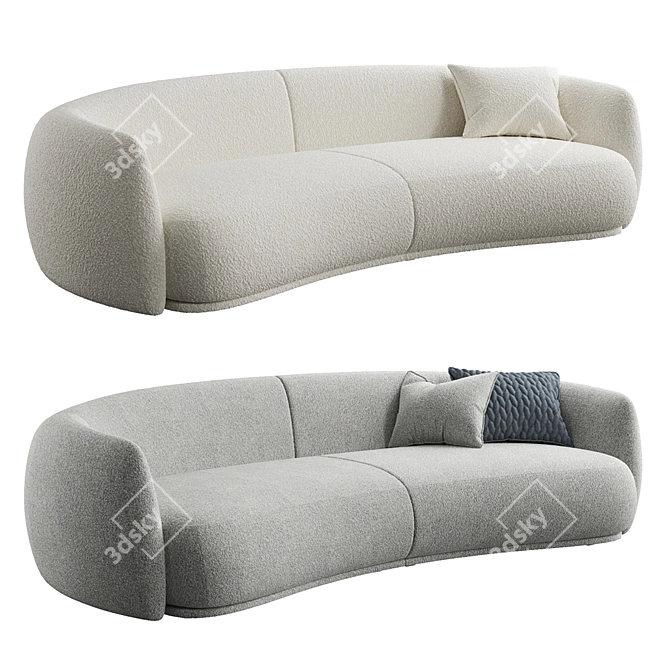 Luxurious Moroso Pacific Sofa: Stunning Design & Texture 3D model image 1