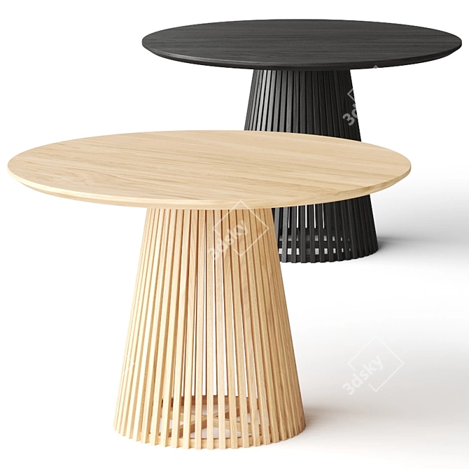 Sleek Luna Dining Tables 3D model image 1