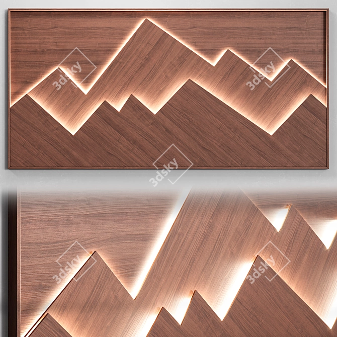 Mountain Mist Wall Panel 3D model image 1