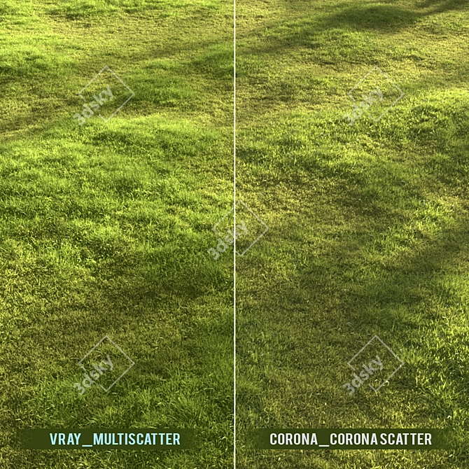 Garden Grass Variety Pack: Scattered Patterns & 3D Models 3D model image 2