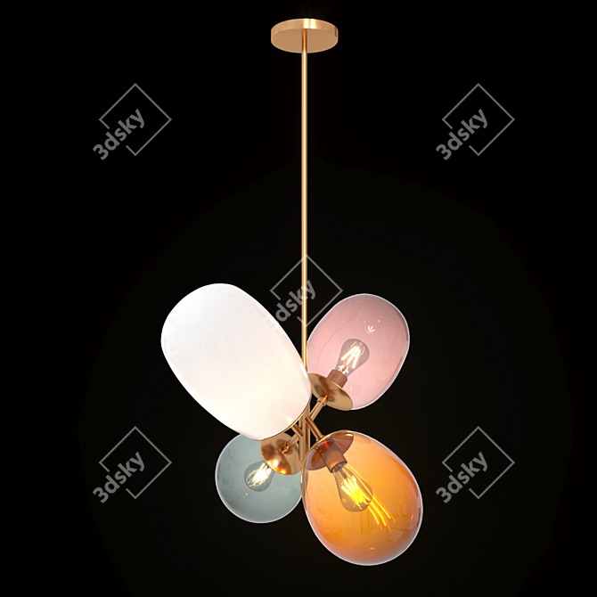 Enchanting Bean Pendant Lamp 3D model image 2