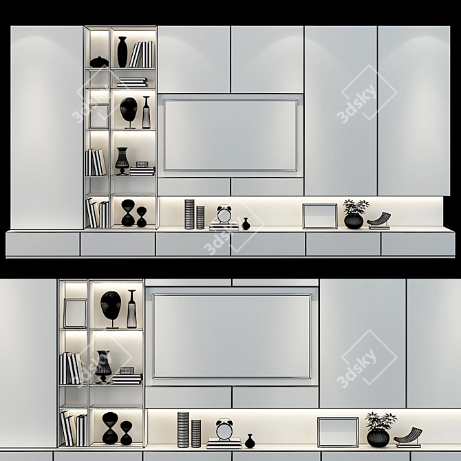 SleekTVWall-Set194 3D model image 2