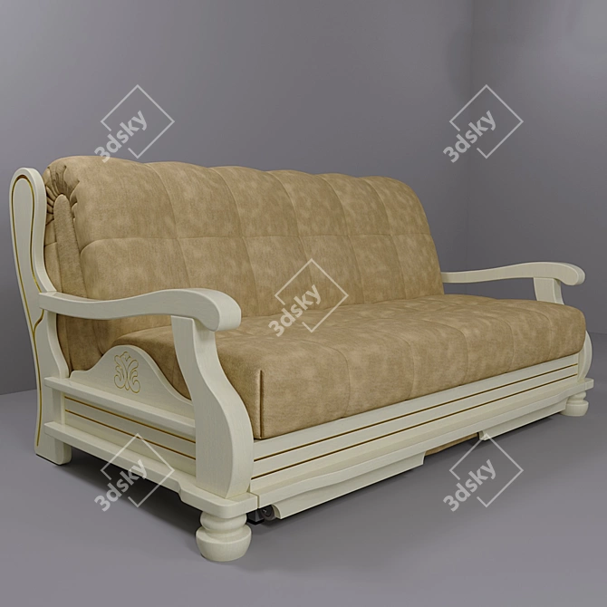 Sultry Flair: Flamenco Sofa 3D model image 1