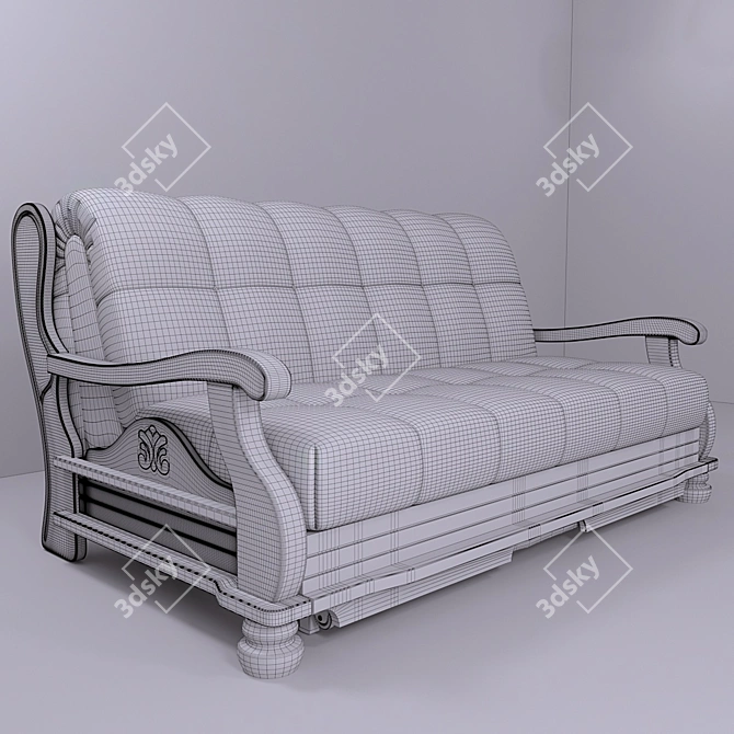 Sultry Flair: Flamenco Sofa 3D model image 4