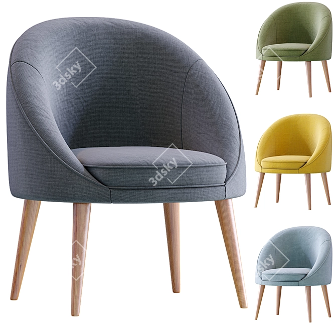 Oreved Armchair: Stylish and Comfy 3D model image 1