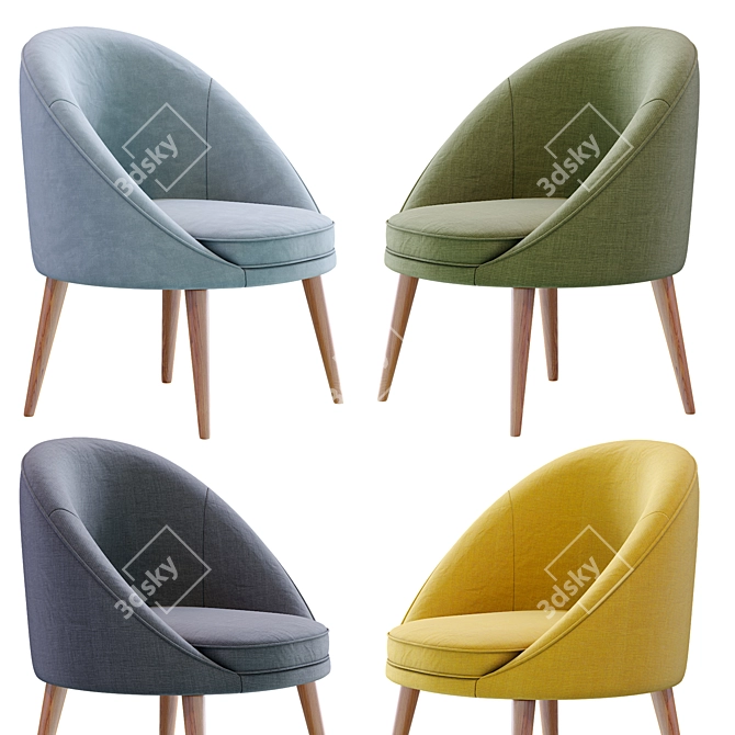 Oreved Armchair: Stylish and Comfy 3D model image 6