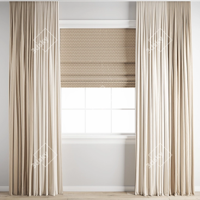 Polygon Curtain Model - High Quality 3D model image 1