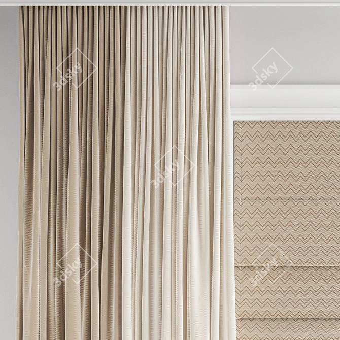 Polygon Curtain Model - High Quality 3D model image 2