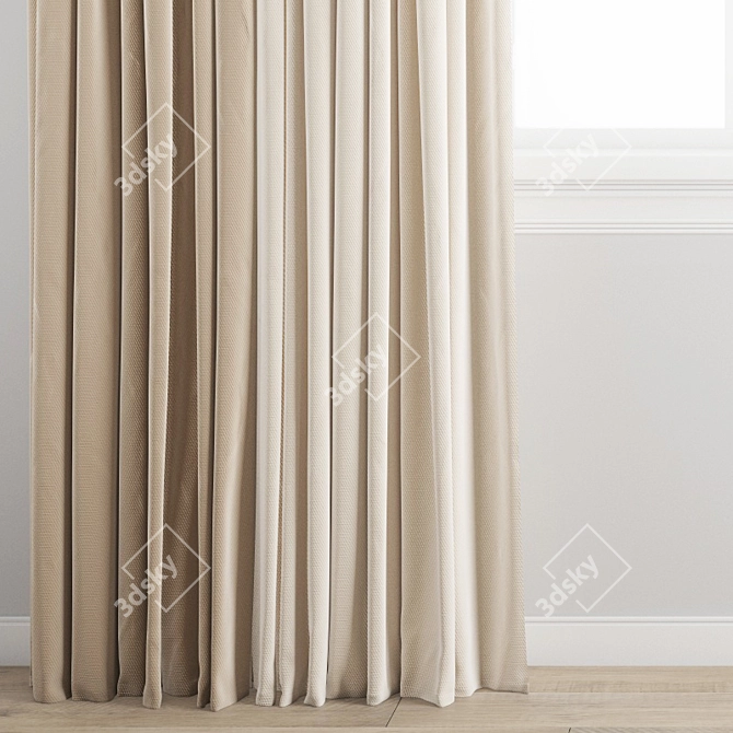 Polygon Curtain Model - High Quality 3D model image 4