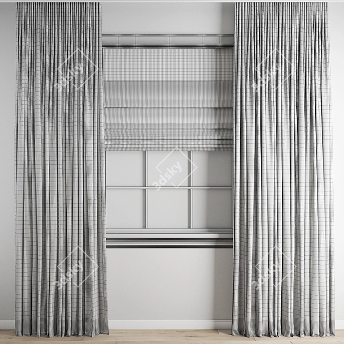 Polygon Curtain Model - High Quality 3D model image 6