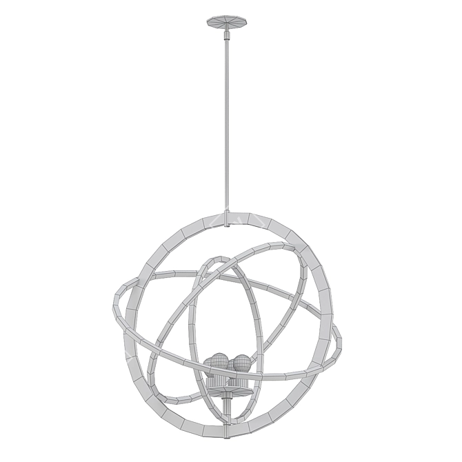 Sleek and Stylish: Kichler Ibis Chandelier 3D model image 2