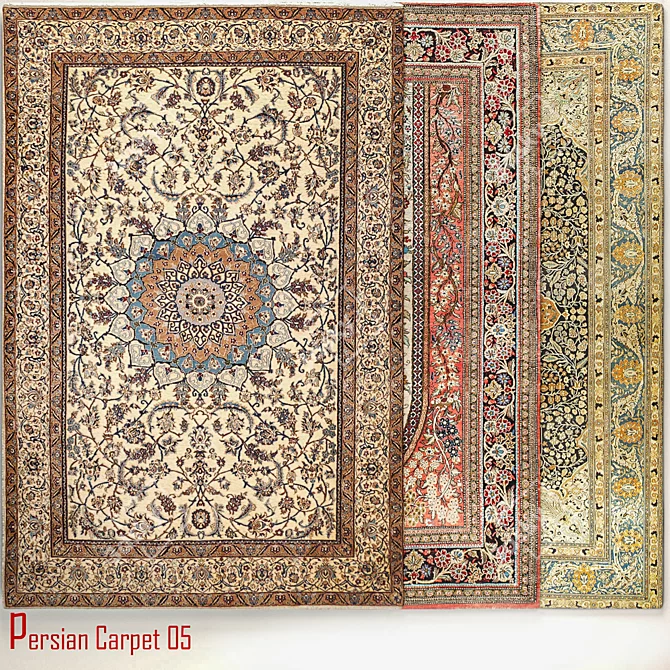 Exquisite Persian Carpet 05 3D model image 1