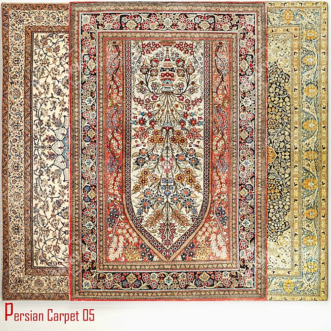 Exquisite Persian Carpet 05 3D model image 2