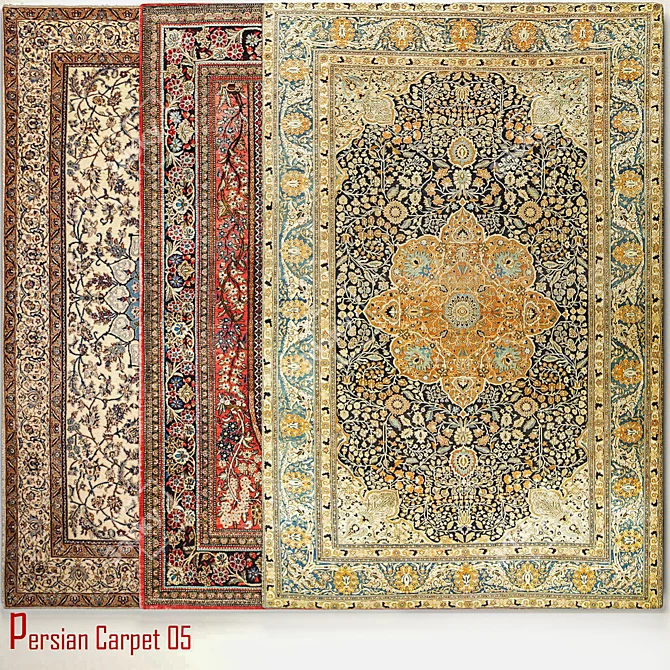 Exquisite Persian Carpet 05 3D model image 3