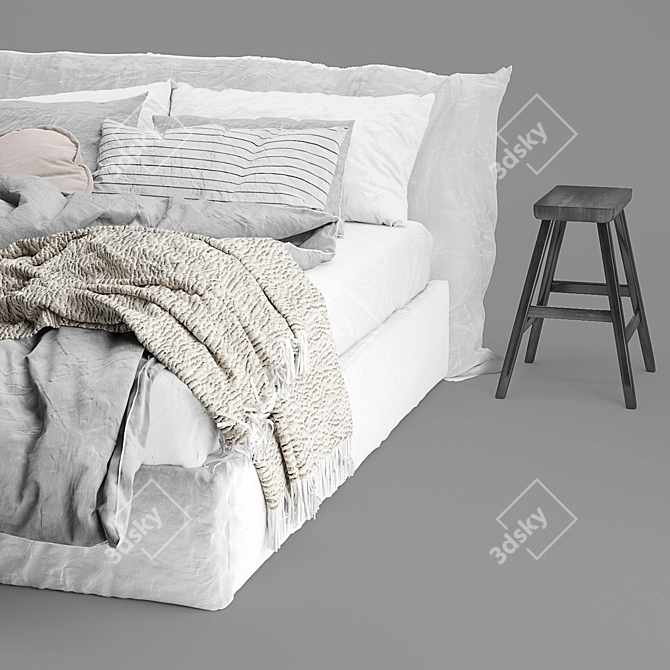 Hale Mercantile Co Linen Dream Bed 3D model image 2