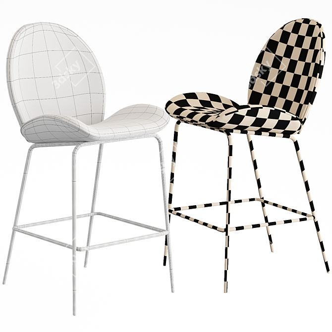 Elevate Your Space: Astor Bar Stool 3D model image 2