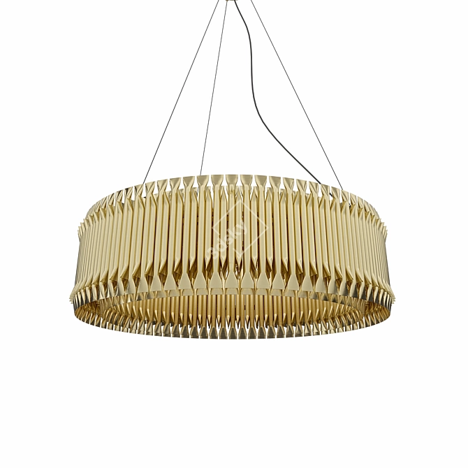 Modern Round Pendant Light 3D model image 1