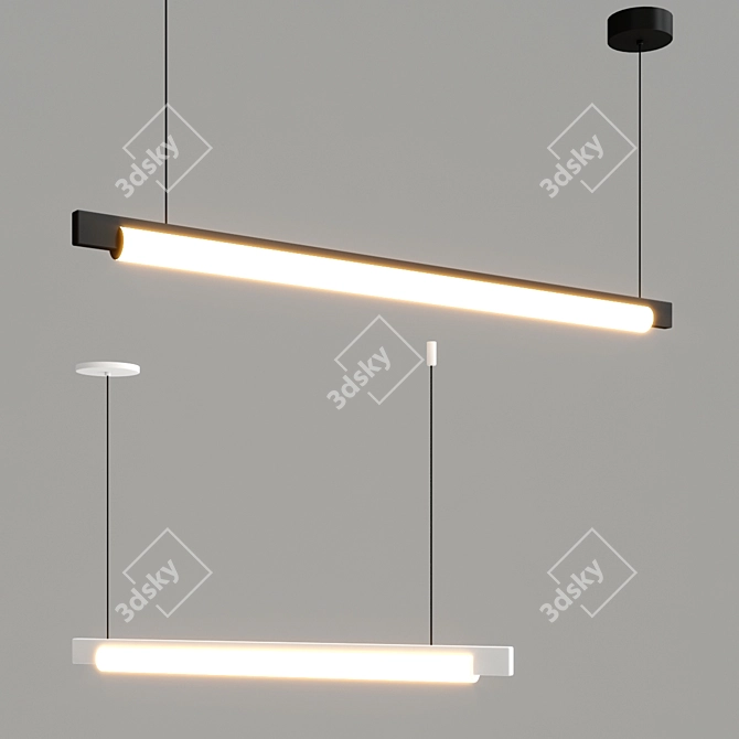 Modern Keel LED Pendant 3D model image 1