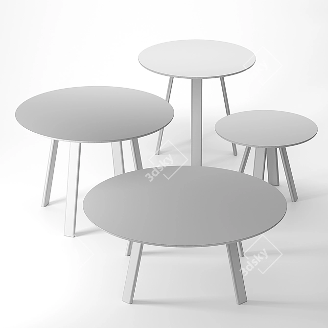 Modern Jardan Flo Dining & Bar Tables 3D model image 3