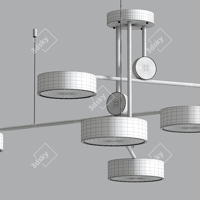 Swing Light LED Ceiling Chandelier 3D model image 2