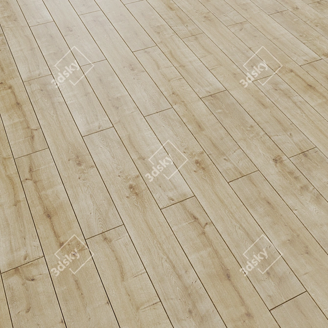 Linear Oak Parquet No. 10 3D model image 1