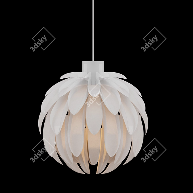 Normann Copenhagen Norm 12: Large White Pendant 3D model image 1