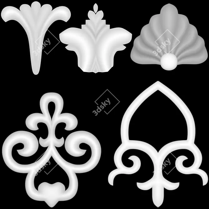 Elegant 07 Trim Ornament 3D model image 3