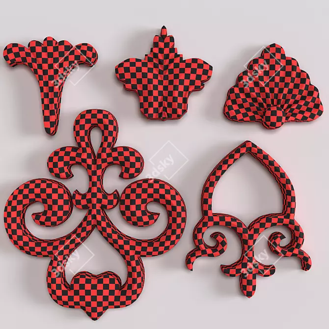 Elegant 07 Trim Ornament 3D model image 4