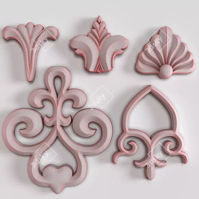 Elegant 07 Trim Ornament 3D model image 5