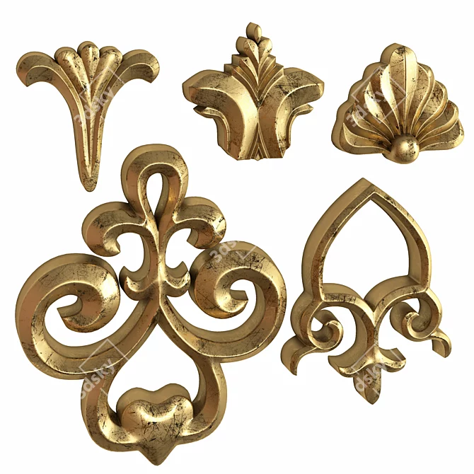 Elegant 07 Trim Ornament 3D model image 6