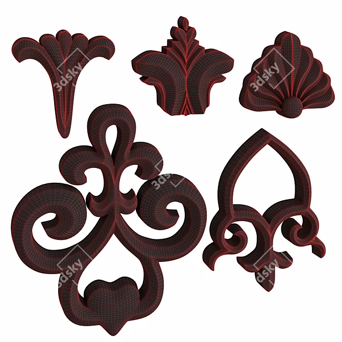 Elegant 07 Trim Ornament 3D model image 11