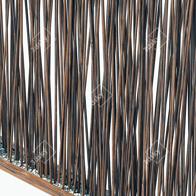 Branches & Pebbles Screen Wall Art 3D model image 5