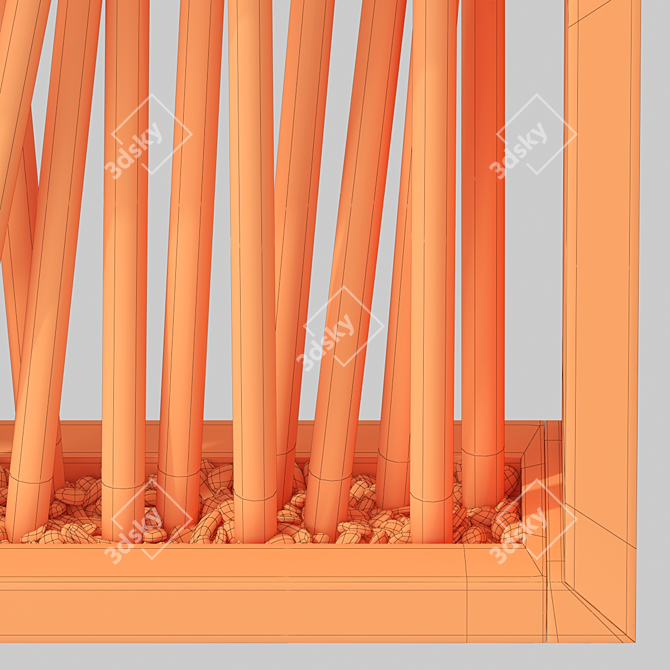 Branches & Pebbles Screen Wall Art 3D model image 7